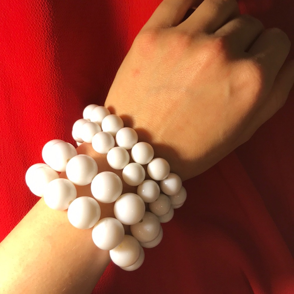 BCBG Pearl While Bracelets